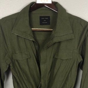 Love Tree Linen blend Utility Drawstring Jacket